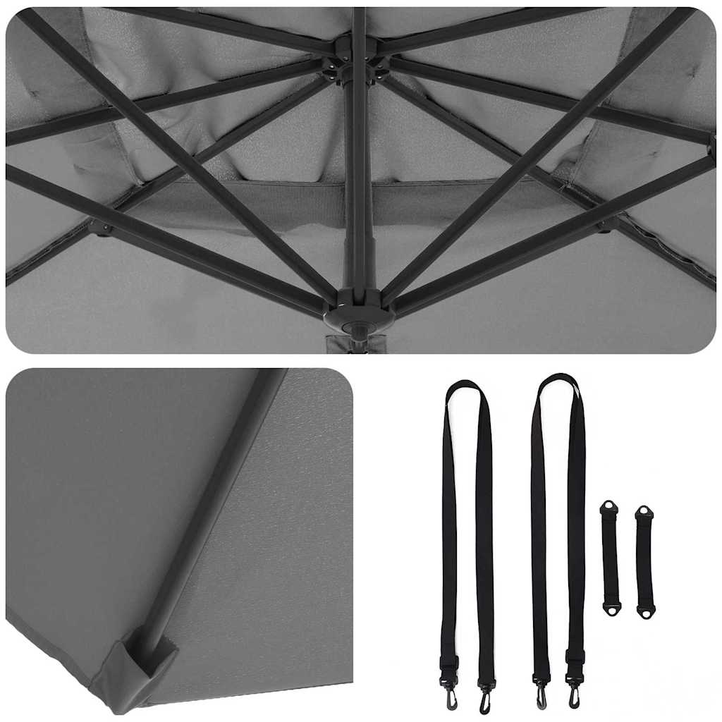 Roma parasol Antrasitt 286 x 284 x 265 cm
