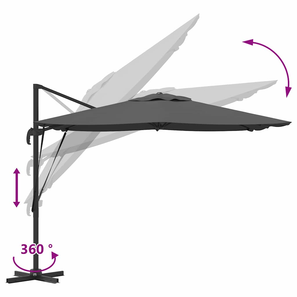 Roma parasol Antrasitt 286 x 284 x 265 cm