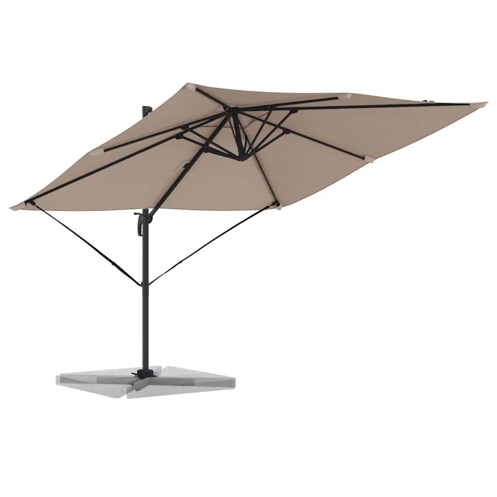 Roma parasol Gråbrun 286 x 284 x 265 cm Aluminium og polyester