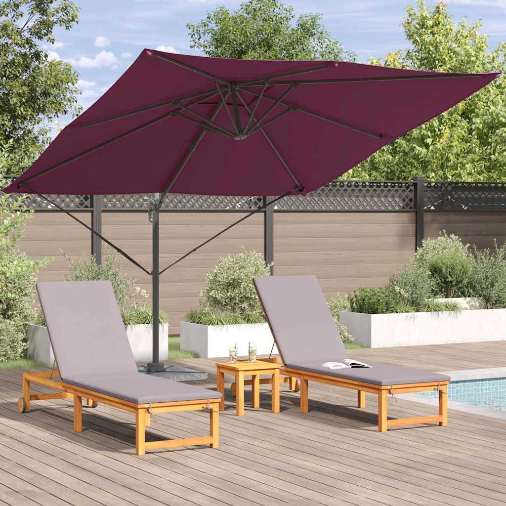 Roma parasol Rød 286 x 284 x 265 cm Aluminium og polyester