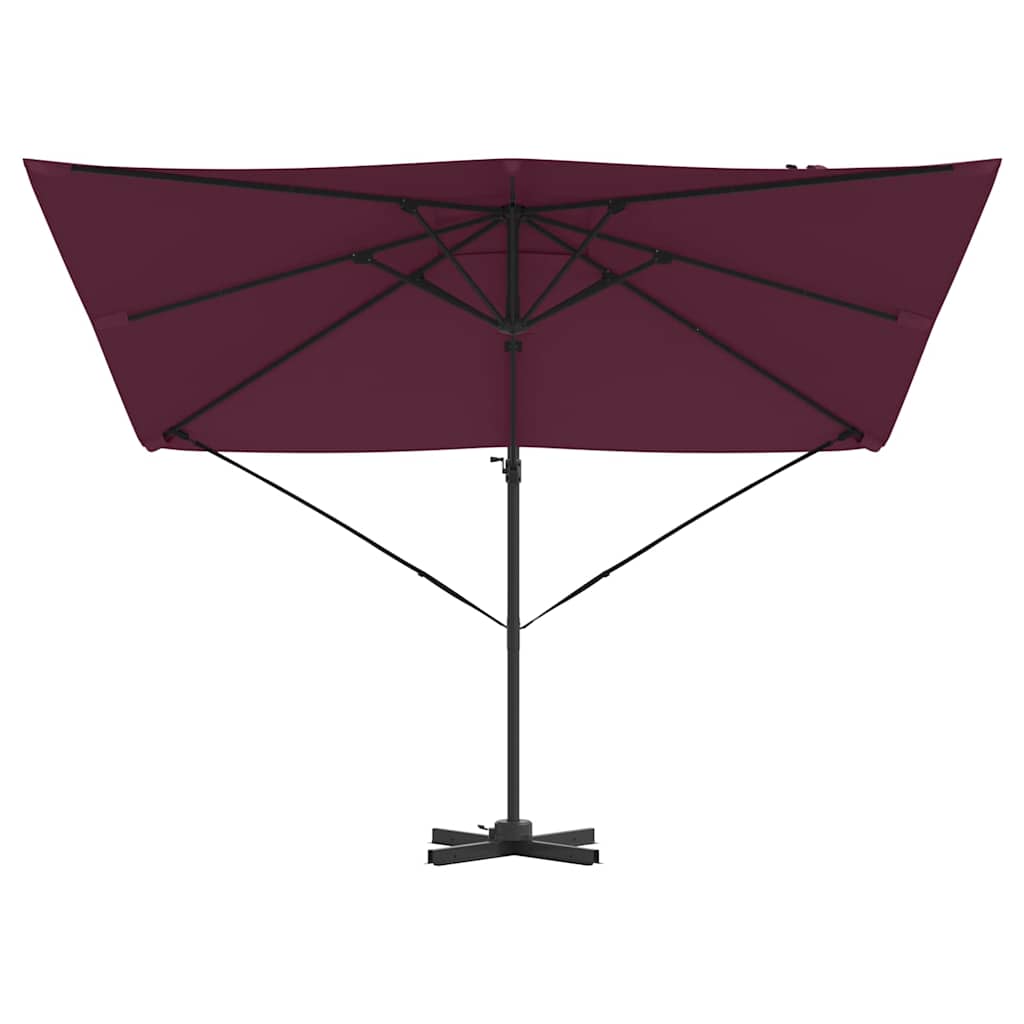 Roma parasol Rød 286 x 284 x 265 cm Aluminium og polyester