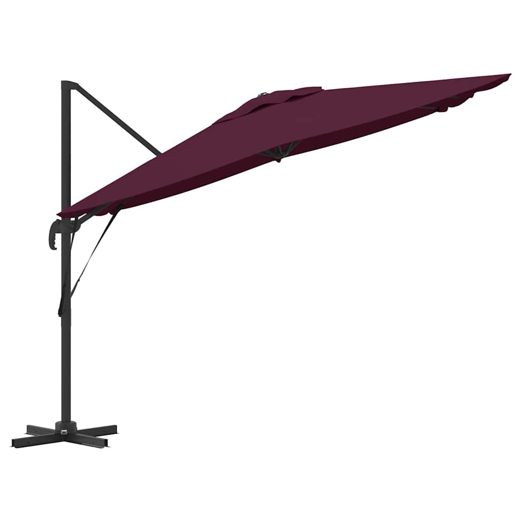 Roma parasol Rød 286 x 284 x 265 cm Aluminium og polyester