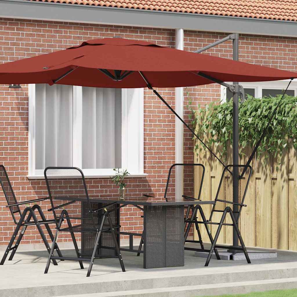 Roma parasol Rød 286 x 284 x 265 cm Aluminium og polyester