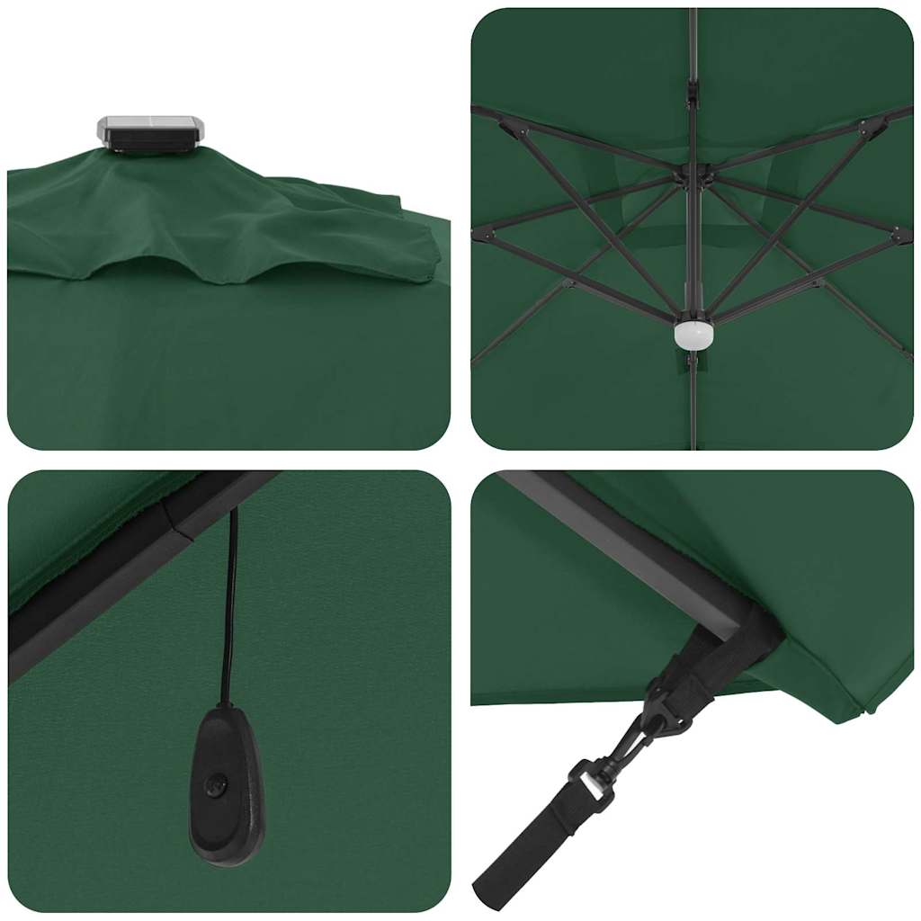 Roma parasol grønn 286 x 284 x 270 cm Aluminium og polyester