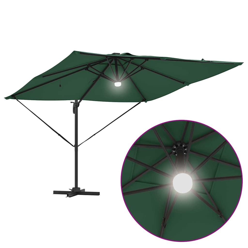 Roma parasol grønn 286 x 284 x 270 cm Aluminium og polyester