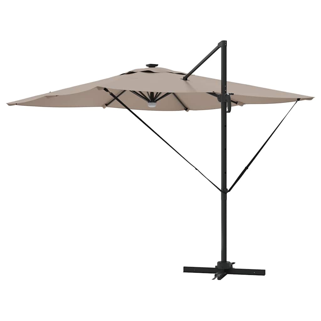 Roma parasol Gråbrun 286 x 284 x 270 cm Aluminium og polyester