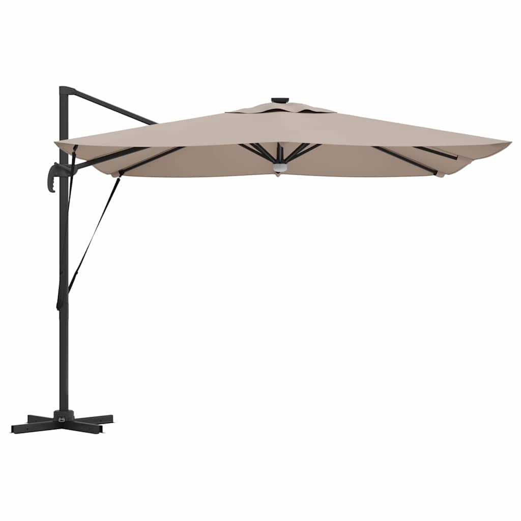 Roma parasol Gråbrun 286 x 284 x 270 cm Aluminium og polyester