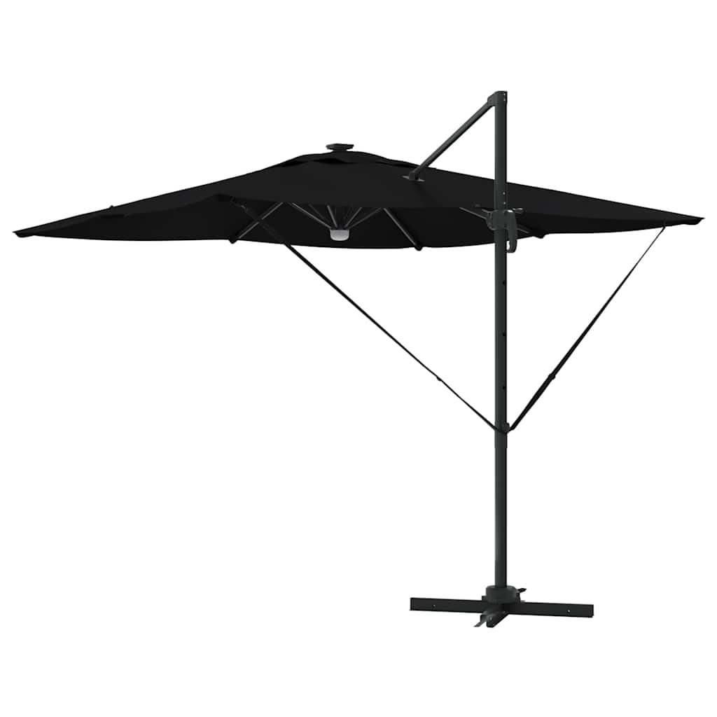 Roma parasol Svart 286 x 284 x 270 cm Aluminium og polyester