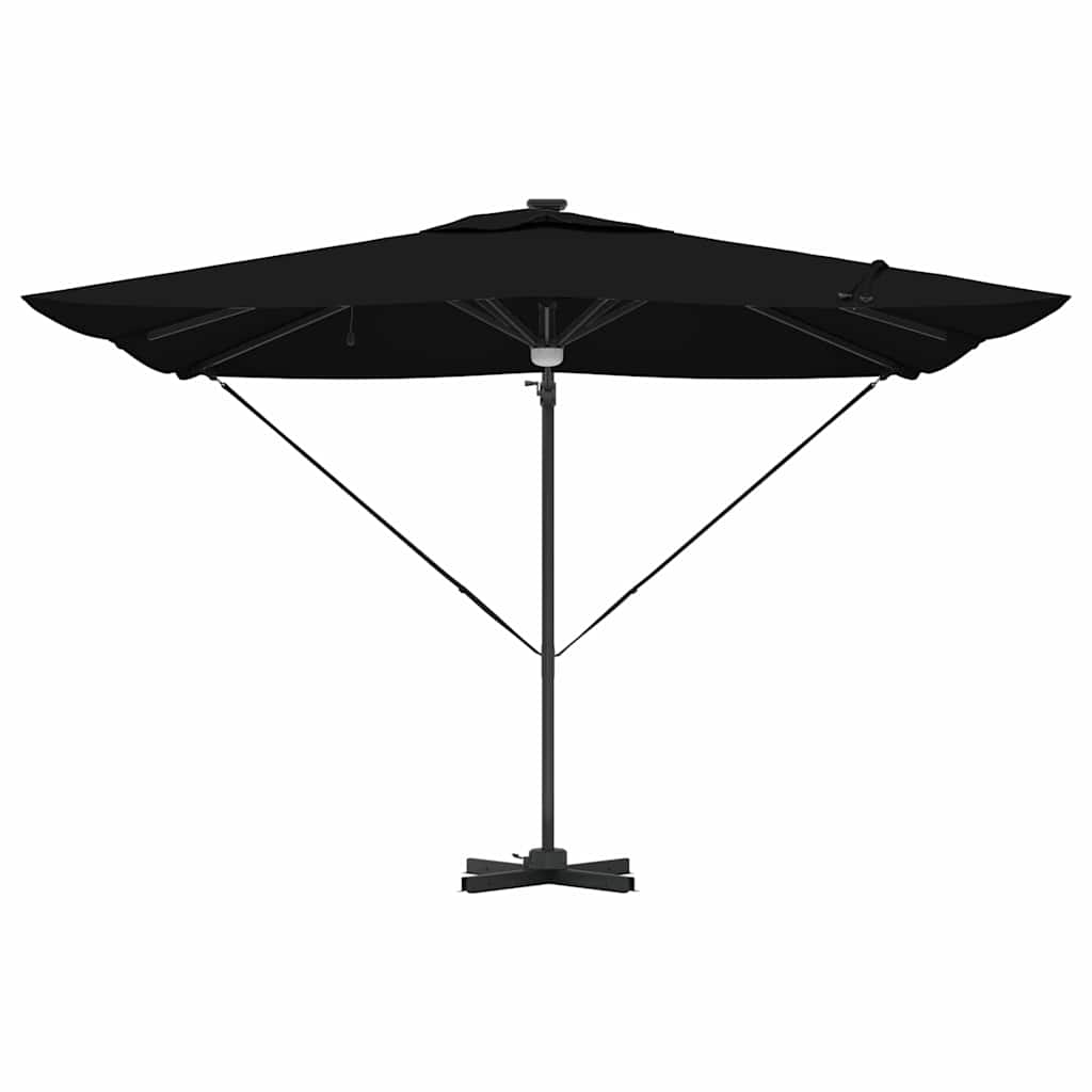 Roma parasol Svart 286 x 284 x 270 cm Aluminium og polyester