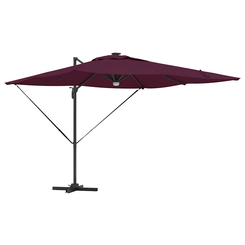 Roma parasol Rød 286 x 284 x 270 cm Aluminium og polyester