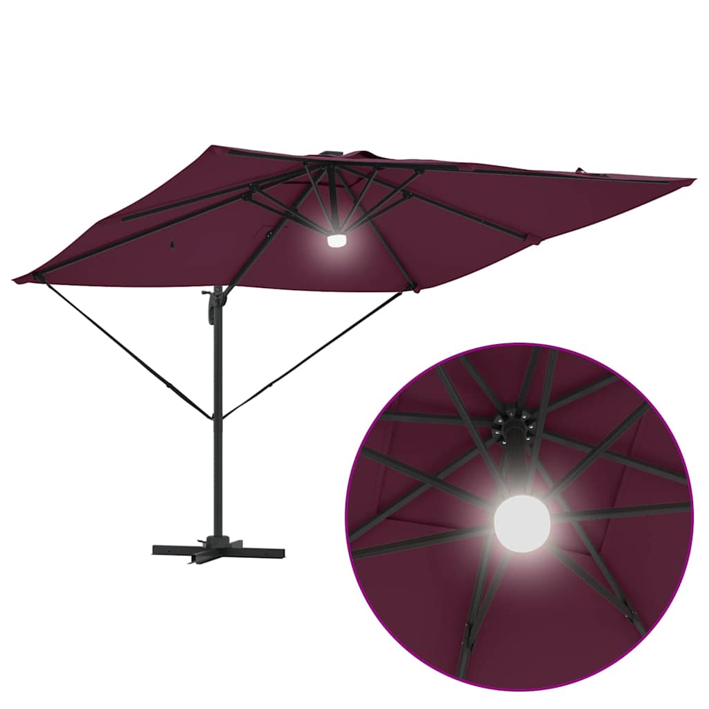 Roma parasol Rød 286 x 284 x 270 cm Aluminium og polyester