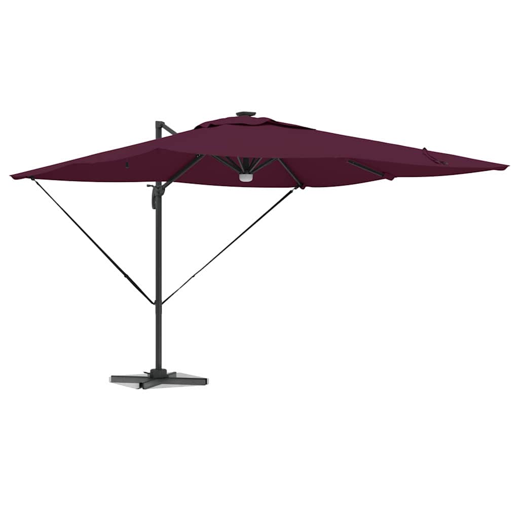 Roma parasol Rød 286 x 284 x 270 cm Aluminium og polyester