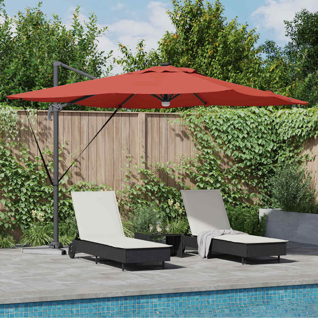 Roma parasol Rød 286 x 284 x 270 cm Aluminium og polyester