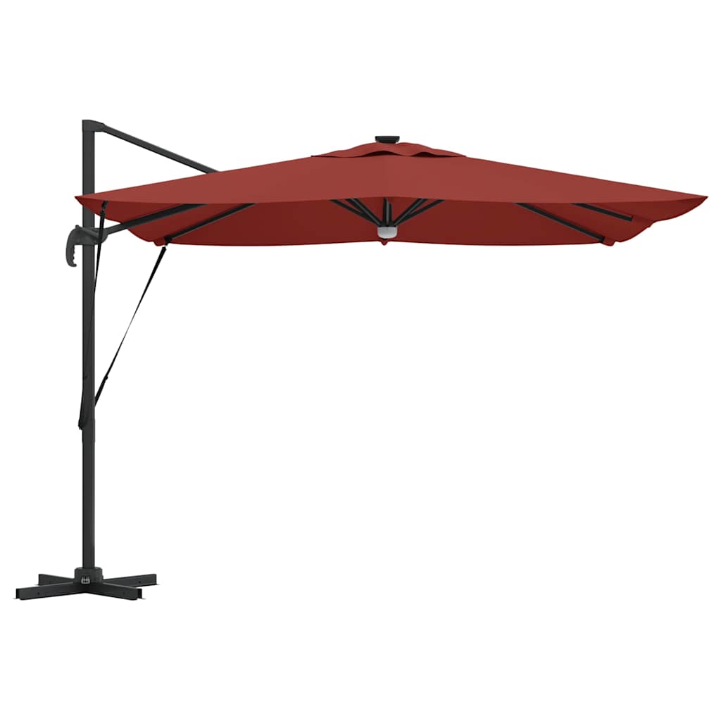 Roma parasol Rød 286 x 284 x 270 cm Aluminium og polyester