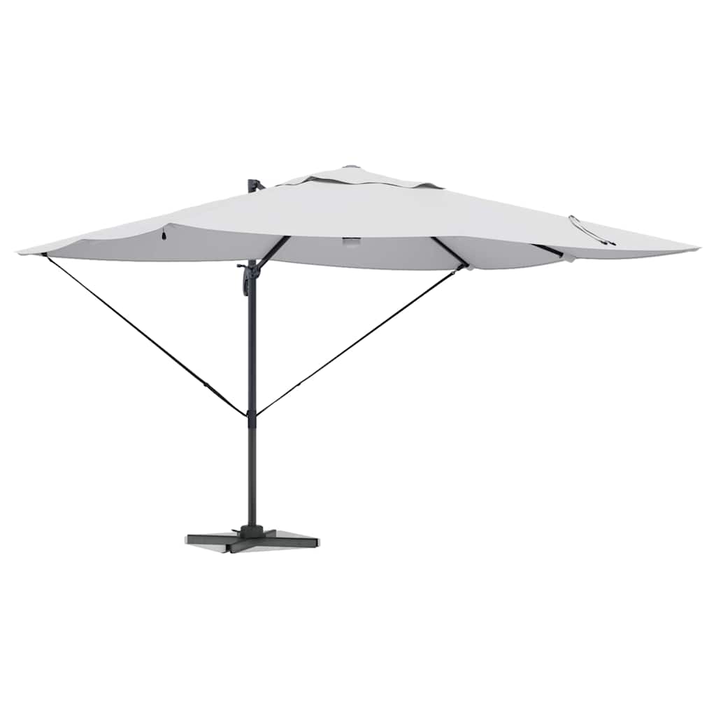 Parasoll sand 351 x 250 x 253 cm Polyester og aluminium