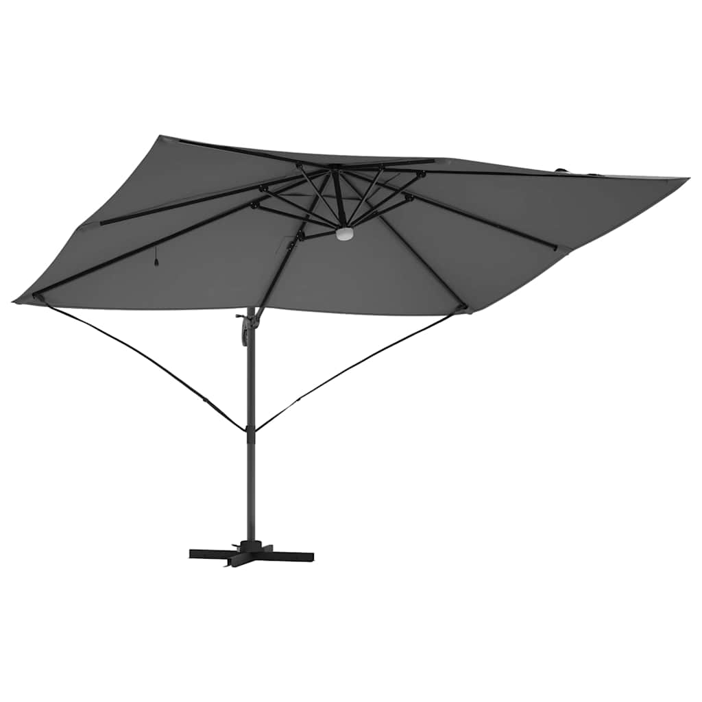 Parasoll Antrasitt 351 x 250 x 253 cm Polyester og aluminium