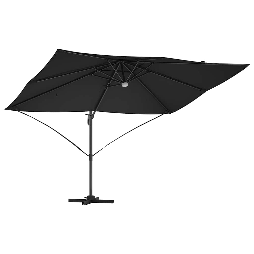 Parasoll Svart 351 x 250 x 253 cm Polyester og aluminium