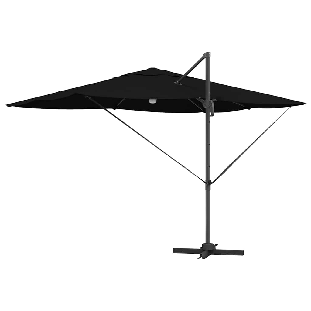 Parasoll Svart 351 x 250 x 253 cm Polyester og aluminium
