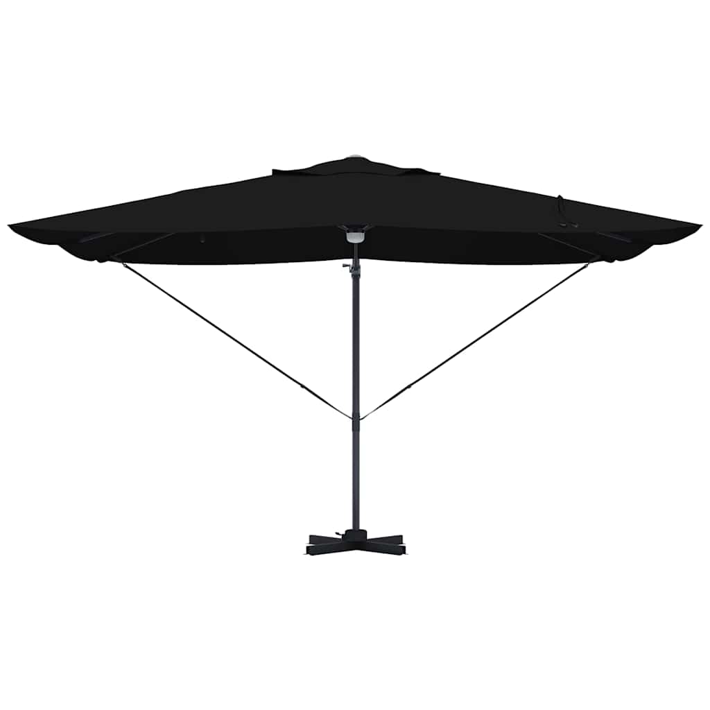Parasoll Svart 351 x 250 x 253 cm Polyester og aluminium