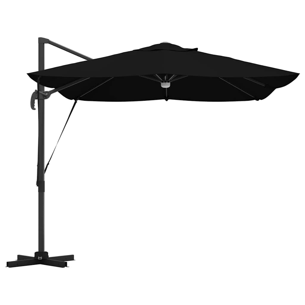 Parasoll Svart 351 x 250 x 253 cm Polyester og aluminium