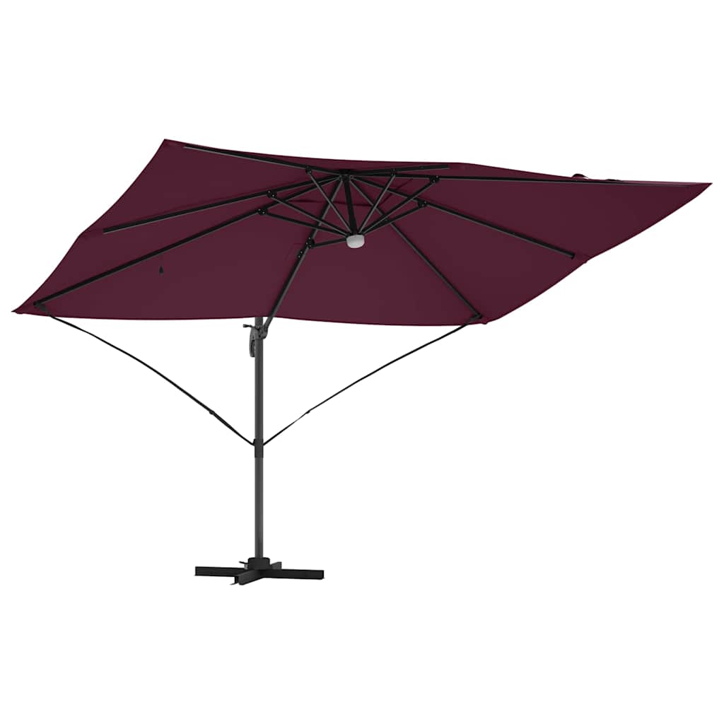 Parasoll Bordeaux Rød 351 x 250 x 253 cm Polyester og aluminium