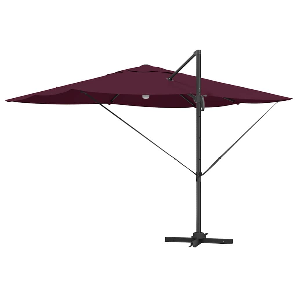 Parasoll Bordeaux Rød 351 x 250 x 253 cm Polyester og aluminium