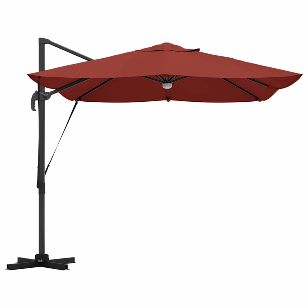 Parasoll Terrakotta 351 x 250 x 253 cm Polyester og aluminium