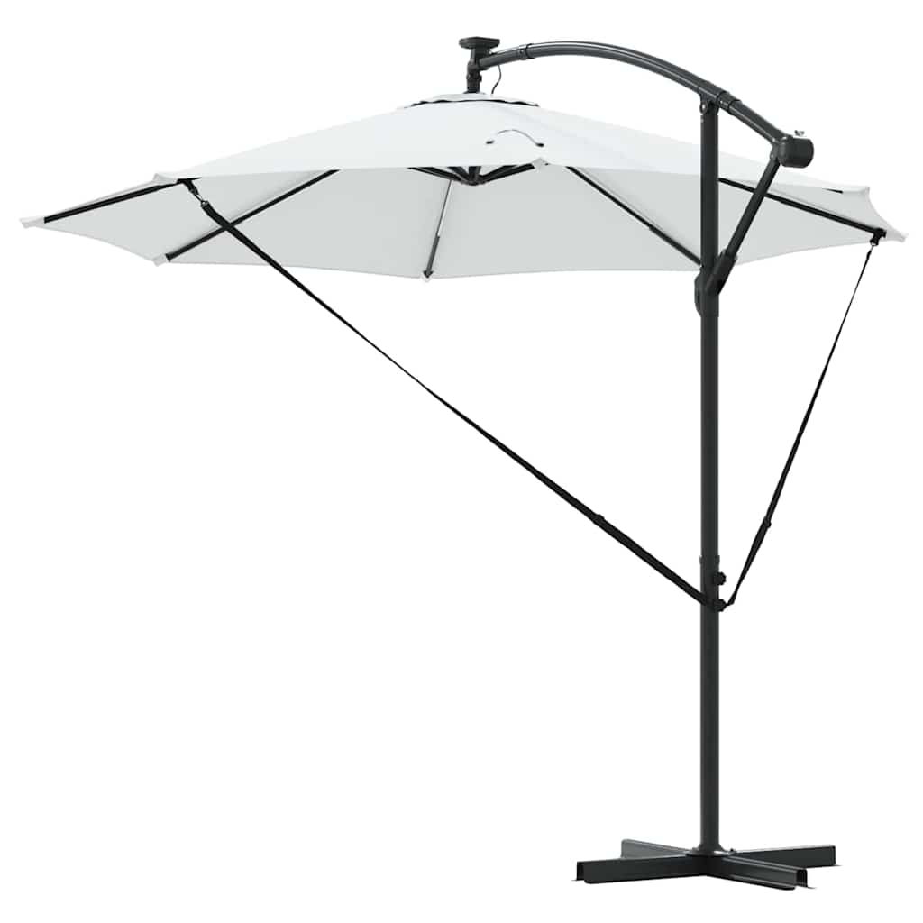 Parasoll sand 294 x 294 x 248 cm Polyester og aluminium
