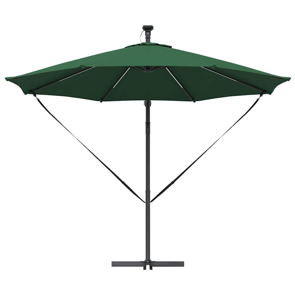 Parasoll grønn 294 x 294 x 248 cm Polyester og aluminium