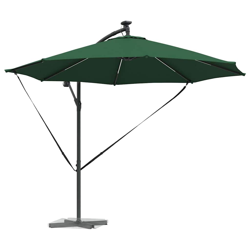 Parasoll grønn 294 x 294 x 248 cm Polyester og aluminium