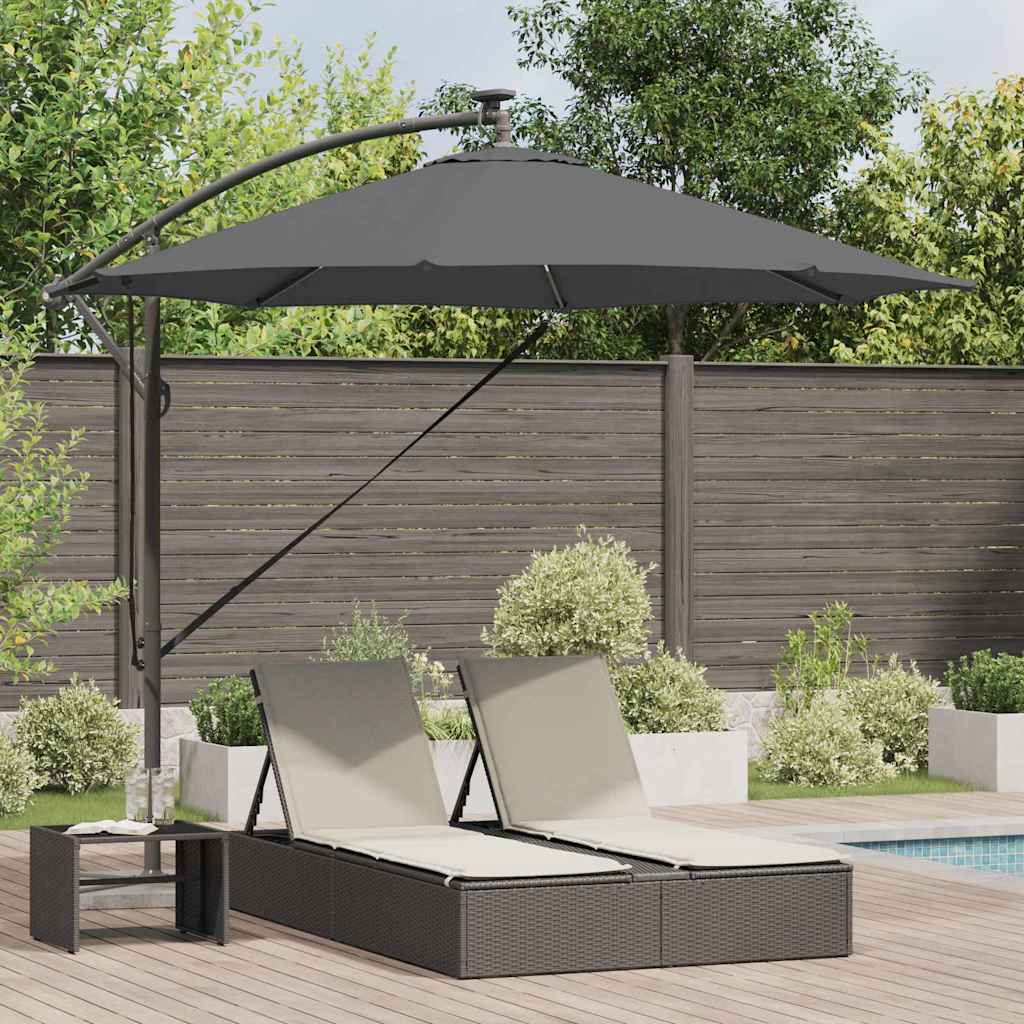 Parasoll Antrasitt 294 x 294 x 248 cm Polyester og aluminium