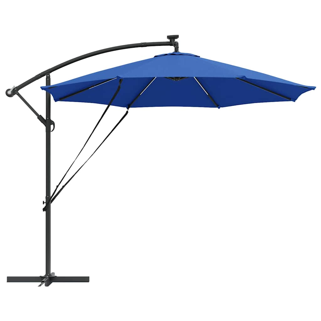 Parasoll 294 x 294 x 248 cm Polyester og aluminium Azurblå