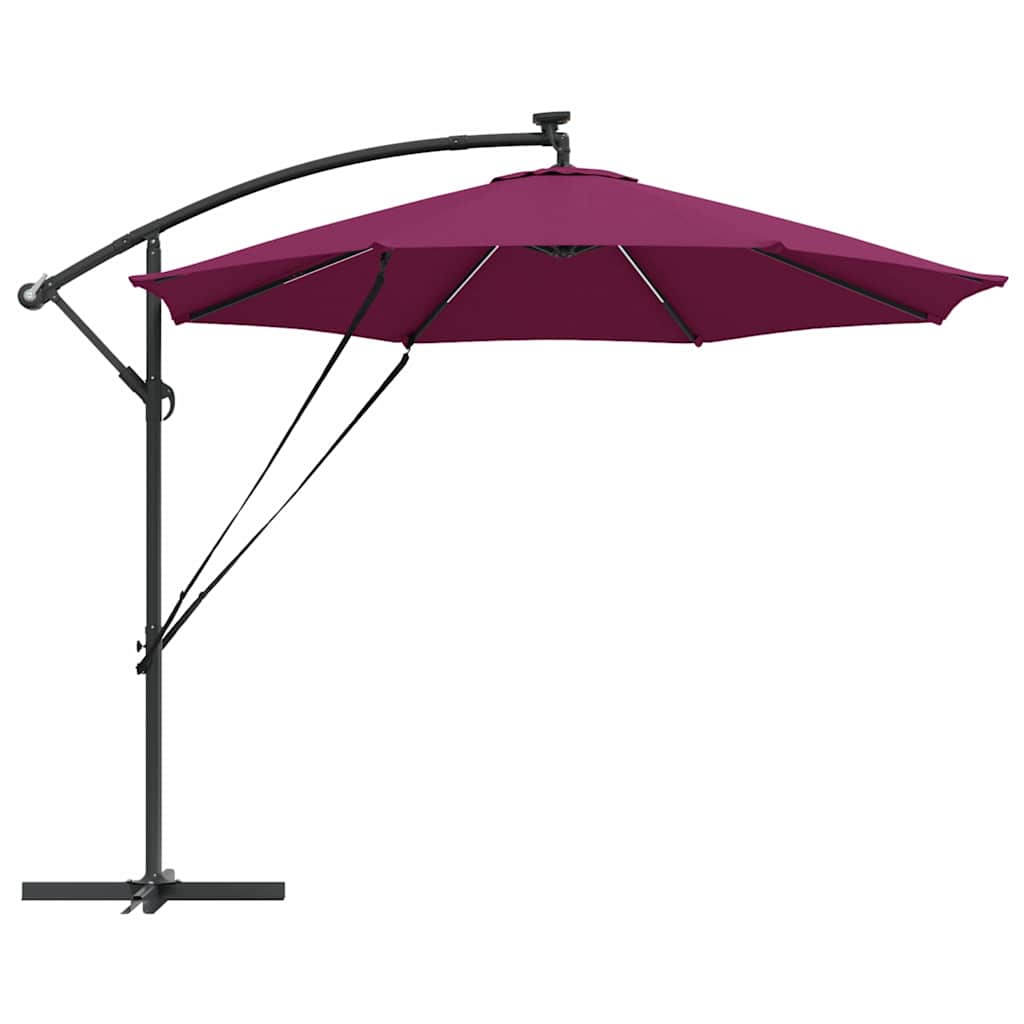 Parasoll Bordeaux Rød 294 x 294 x 248 cm Polyester og aluminium