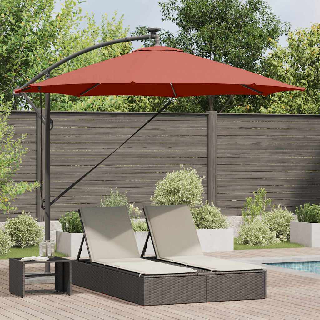 Parasoll Terrakotta 294 x 294 x 248 cm Polyester og aluminium
