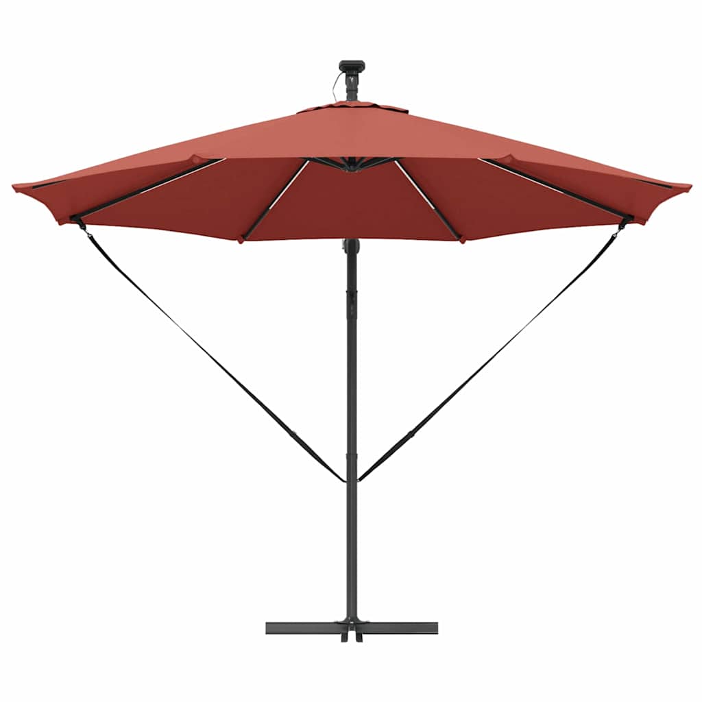 Parasoll Terrakotta 294 x 294 x 248 cm Polyester og aluminium