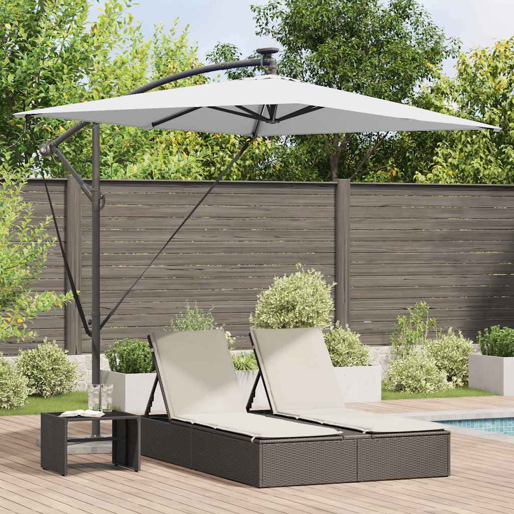 Parasoll sand 294 x 200 x 270 cm Polyester og aluminium