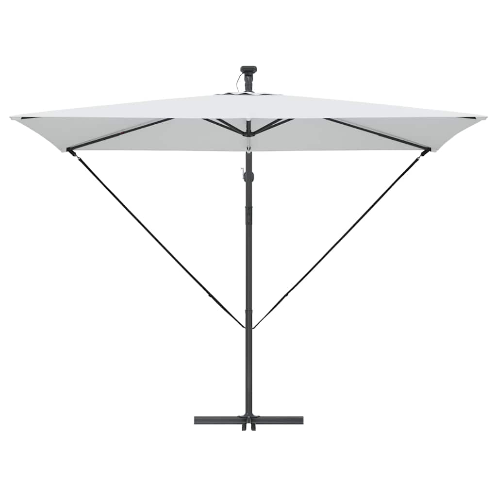 Parasoll sand 294 x 200 x 270 cm Polyester og aluminium