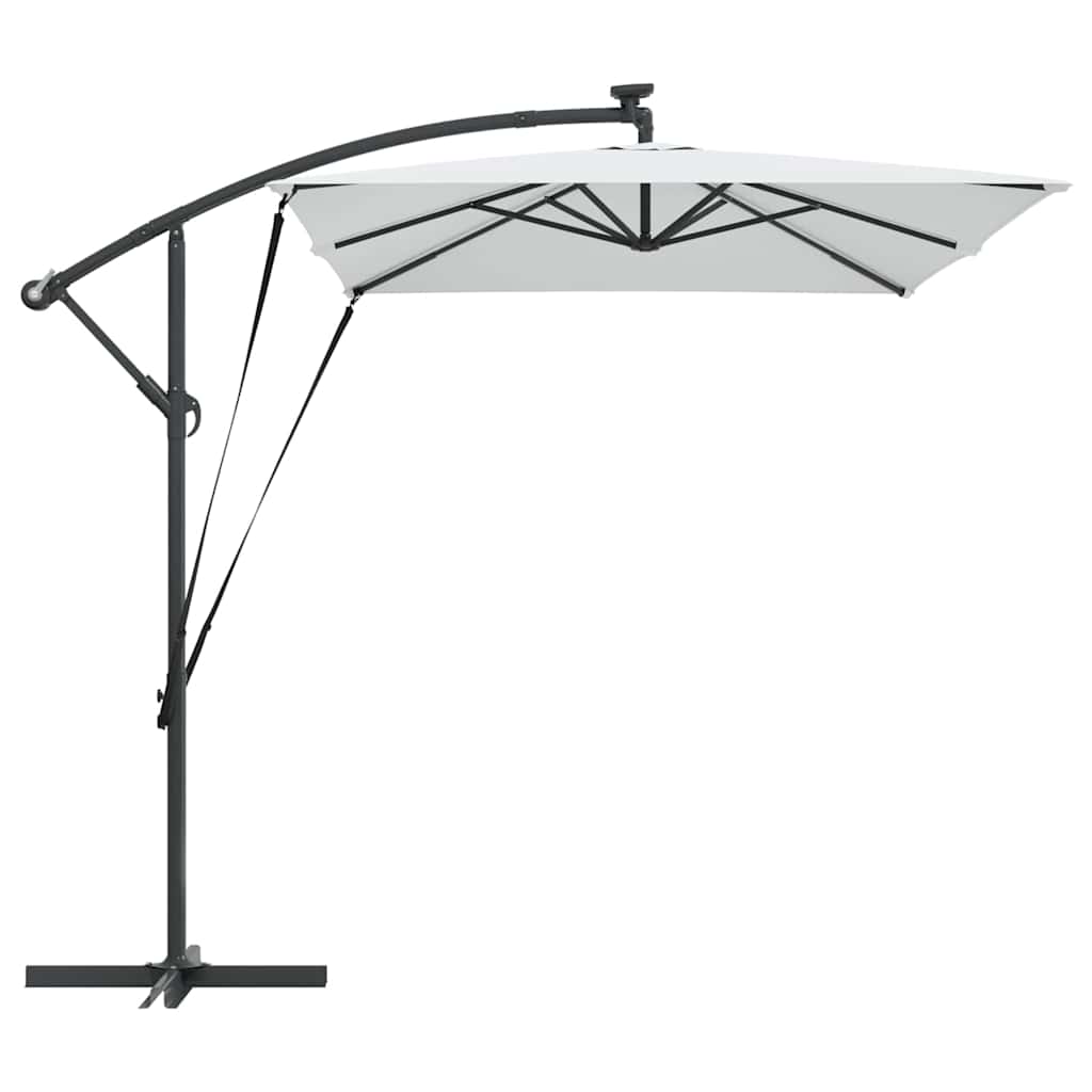 Parasoll sand 294 x 200 x 270 cm Polyester og aluminium