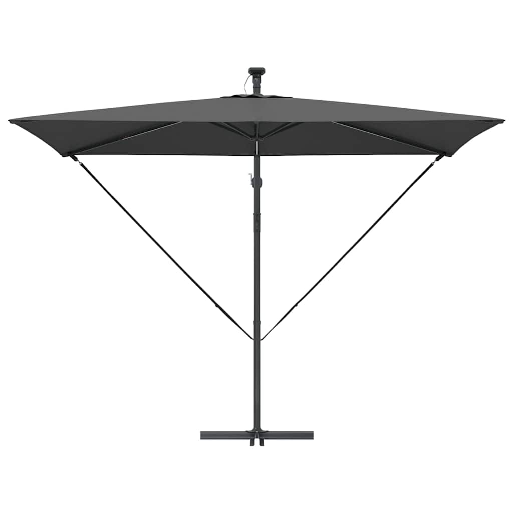 Parasoll Antrasitt 294 x 200 x 270 cm Polyester og aluminium