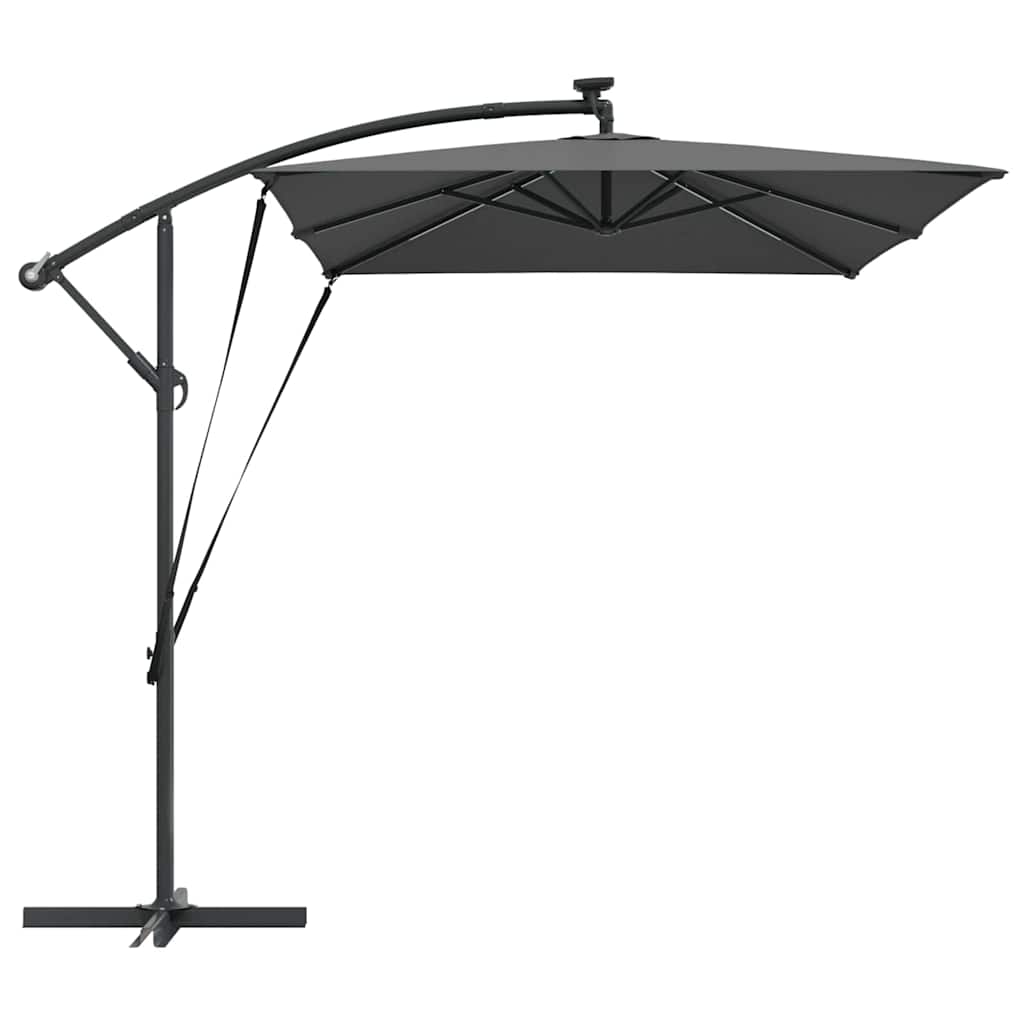 Parasoll Antrasitt 294 x 200 x 270 cm Polyester og aluminium