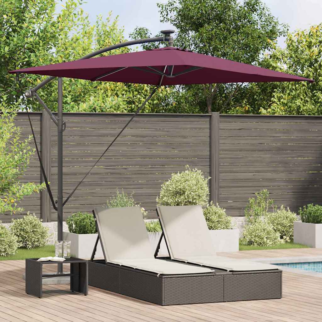 Parasoll Bordeaux Rød 294 x 200 x 270 cm Polyester og aluminium
