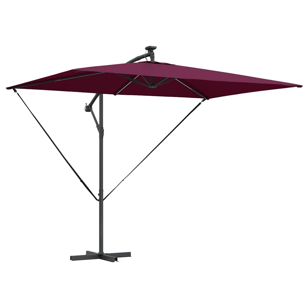 Parasoll Bordeaux Rød 294 x 200 x 270 cm Polyester og aluminium