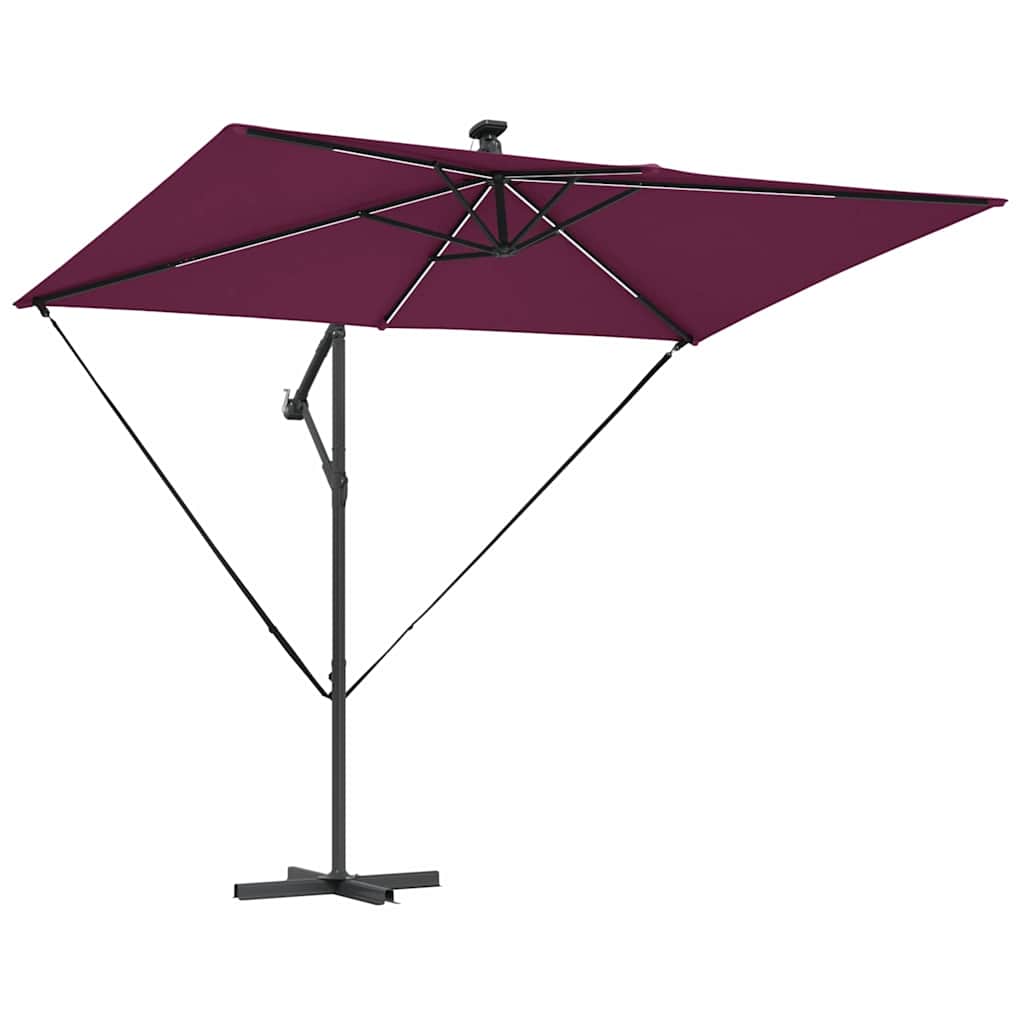 Parasoll Bordeaux Rød 294 x 200 x 270 cm Polyester og aluminium