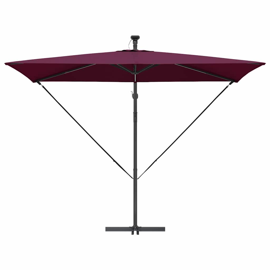 Parasoll Bordeaux Rød 294 x 200 x 270 cm Polyester og aluminium
