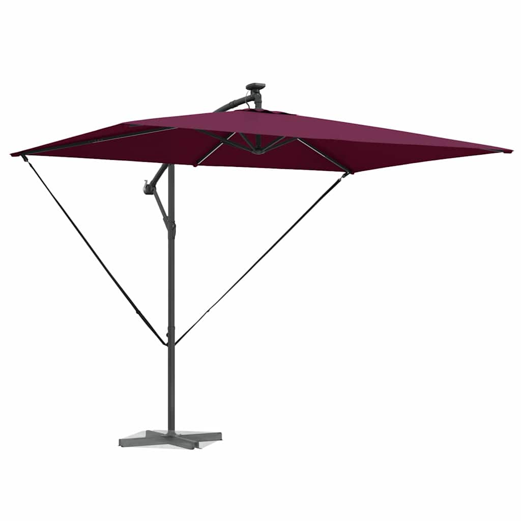 Parasoll Bordeaux Rød 294 x 200 x 270 cm Polyester og aluminium