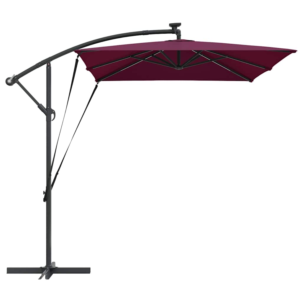 Parasoll Bordeaux Rød 294 x 200 x 270 cm Polyester og aluminium