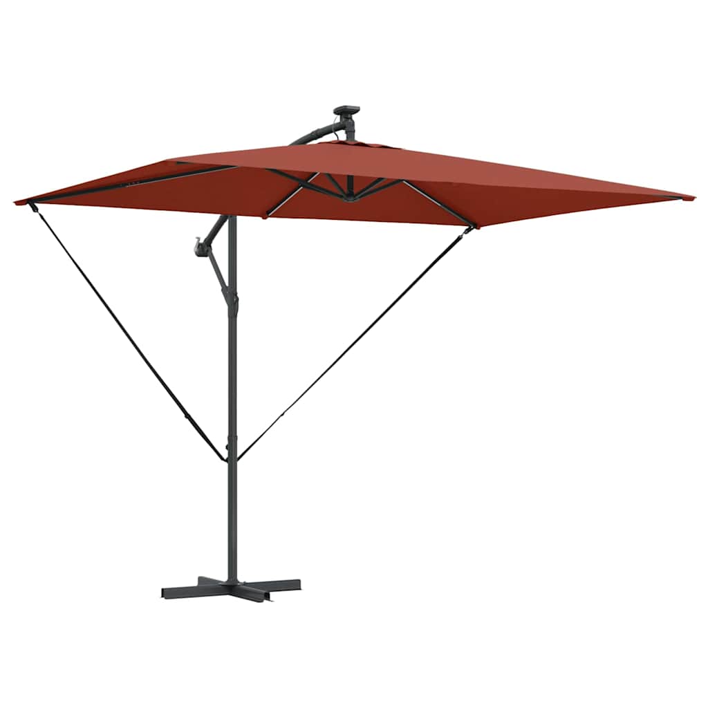 Parasoll Terrakotta 294 x 200 x 270 cm Polyester og aluminium