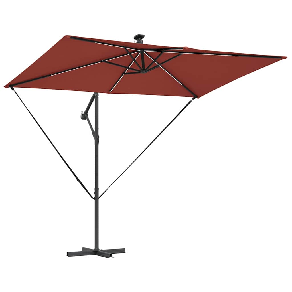 Parasoll Terrakotta 294 x 200 x 270 cm Polyester og aluminium