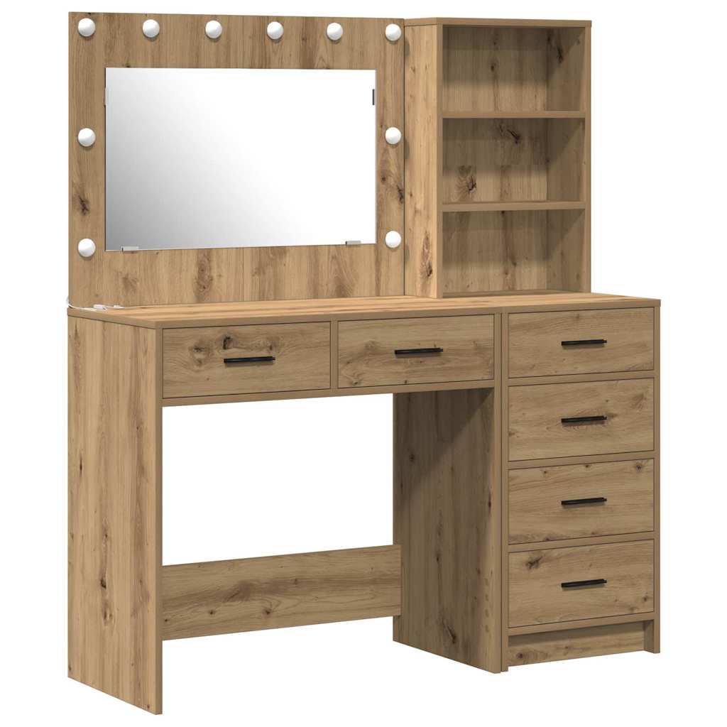 Sminkebord 2 pcs Brun 78.5 x 41 x 135 cm Konstruert tre