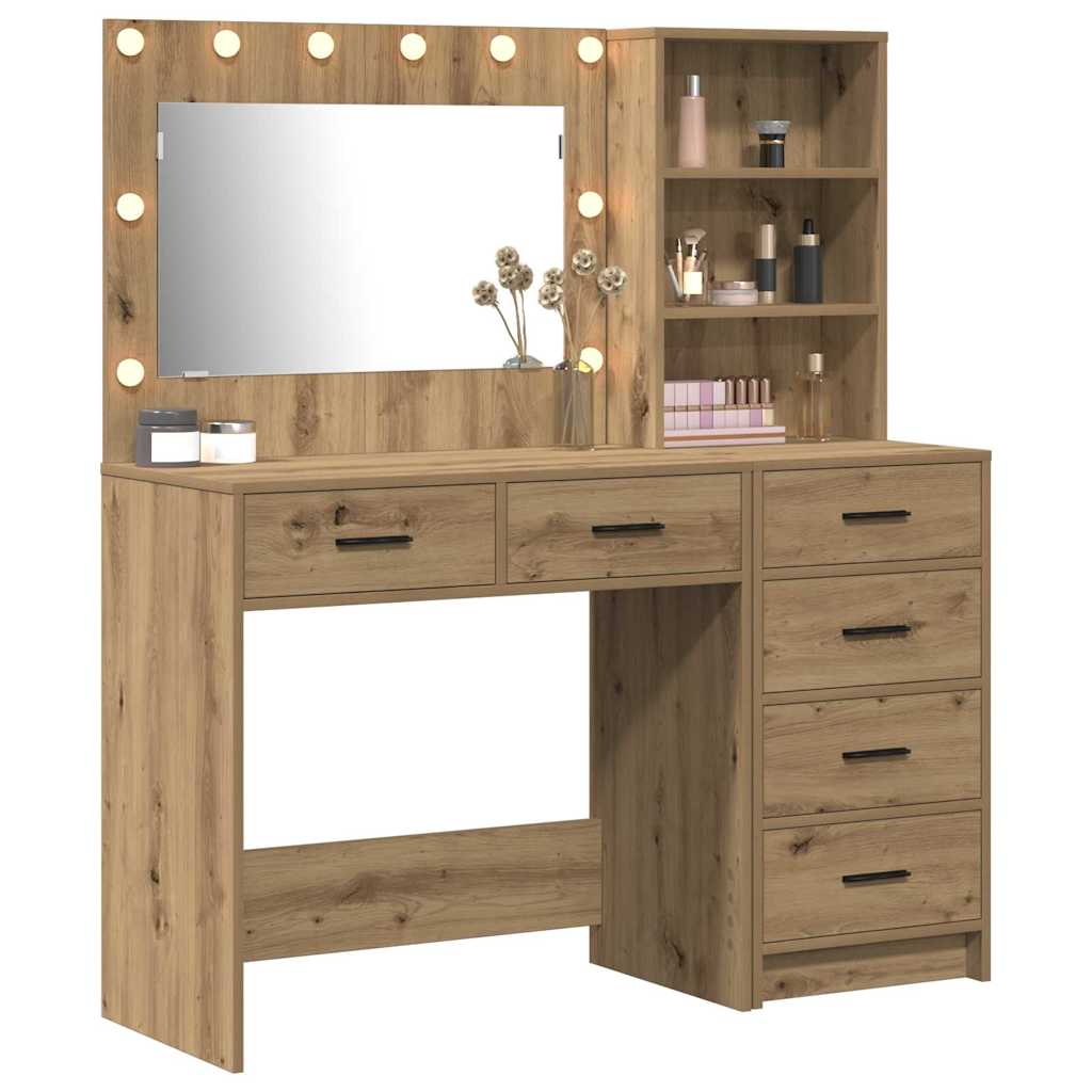 Sminkebord 2 pcs Brun 78.5 x 41 x 135 cm Konstruert tre